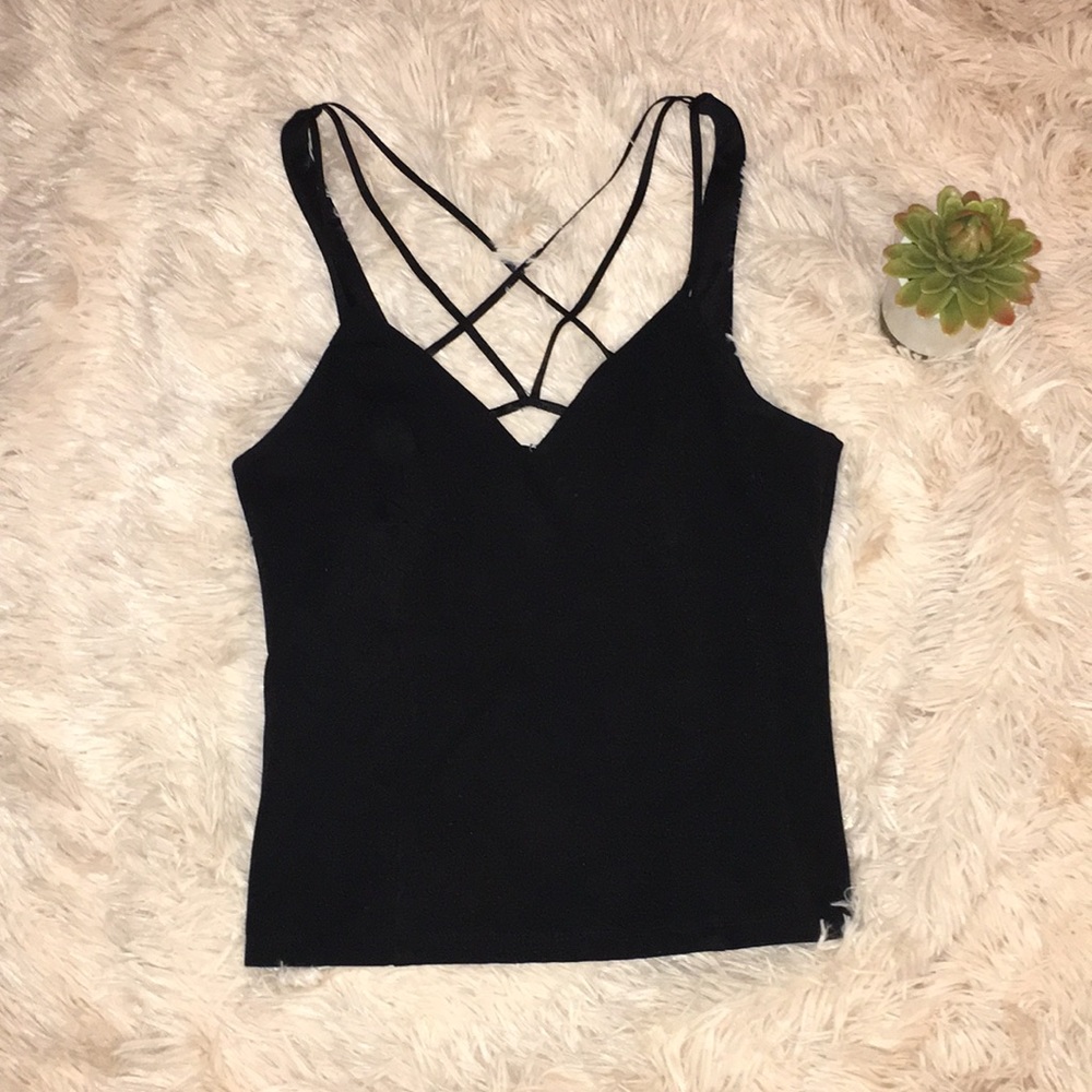 Sexy black crop top